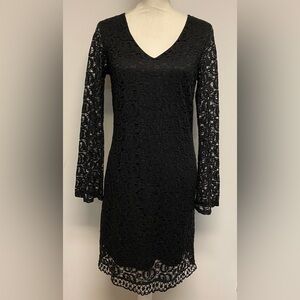 Laundry by Shelli Segal Elegant Black Lace Dress Sz 6